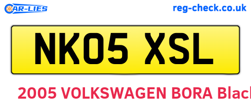 NK05XSL are the vehicle registration plates.