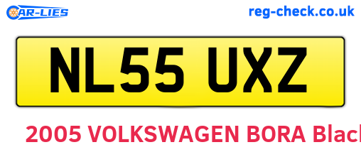 NL55UXZ are the vehicle registration plates.