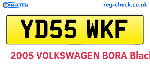 YD55WKF are the vehicle registration plates.