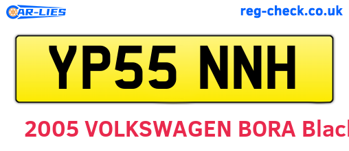 YP55NNH are the vehicle registration plates.