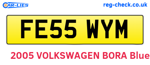FE55WYM are the vehicle registration plates.