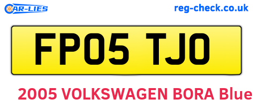 FP05TJO are the vehicle registration plates.