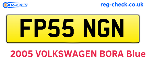 FP55NGN are the vehicle registration plates.