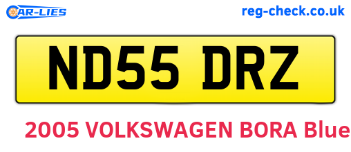 ND55DRZ are the vehicle registration plates.
