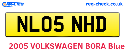 NL05NHD are the vehicle registration plates.