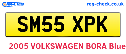 SM55XPK are the vehicle registration plates.