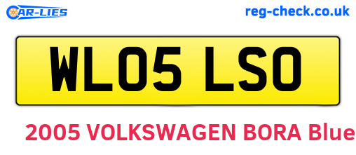 WL05LSO are the vehicle registration plates.