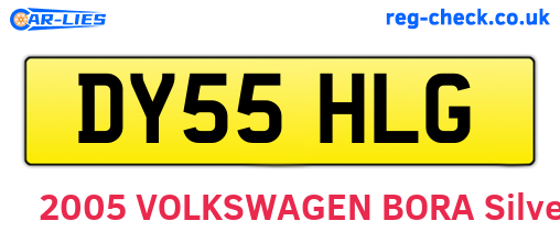 DY55HLG are the vehicle registration plates.