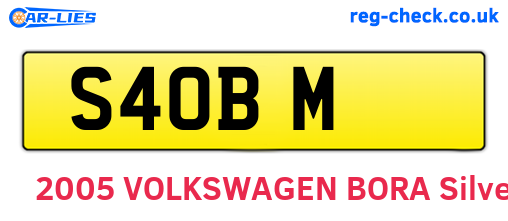 S4OBM are the vehicle registration plates.