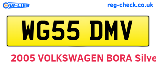 WG55DMV are the vehicle registration plates.