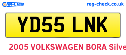 YD55LNK are the vehicle registration plates.