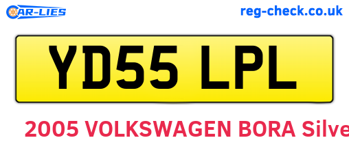 YD55LPL are the vehicle registration plates.