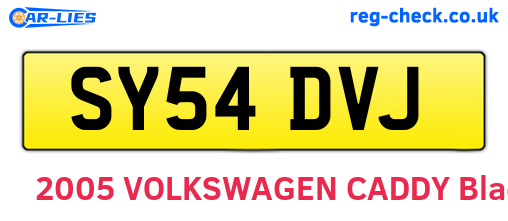 SY54DVJ are the vehicle registration plates.