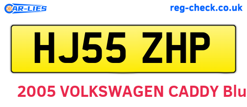 HJ55ZHP are the vehicle registration plates.