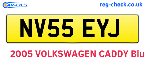 NV55EYJ are the vehicle registration plates.