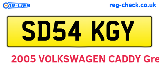 SD54KGY are the vehicle registration plates.
