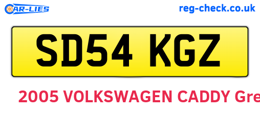SD54KGZ are the vehicle registration plates.