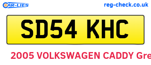SD54KHC are the vehicle registration plates.