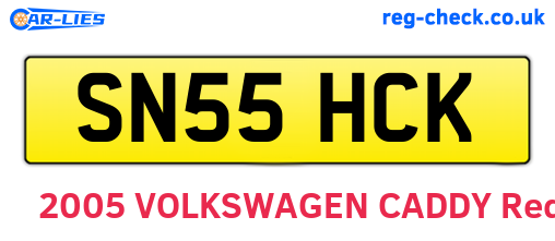 SN55HCK are the vehicle registration plates.