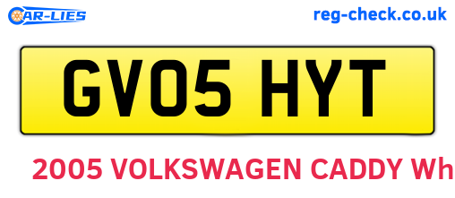 GV05HYT are the vehicle registration plates.