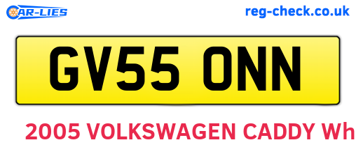 GV55ONN are the vehicle registration plates.