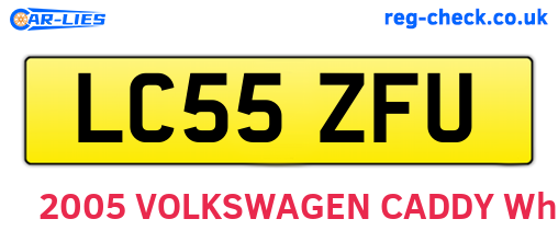 LC55ZFU are the vehicle registration plates.