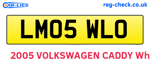 LM05WLO are the vehicle registration plates.