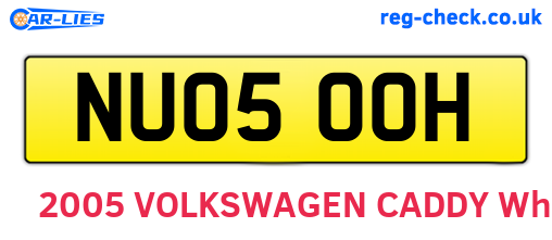 NU05OOH are the vehicle registration plates.