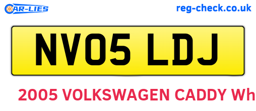 NV05LDJ are the vehicle registration plates.