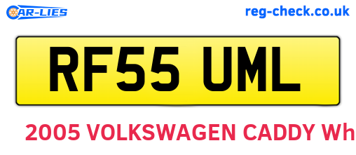 RF55UML are the vehicle registration plates.