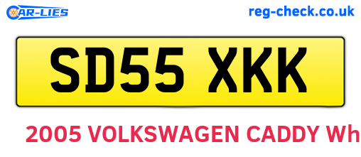 SD55XKK are the vehicle registration plates.
