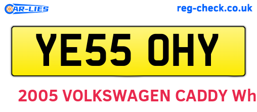 YE55OHY are the vehicle registration plates.