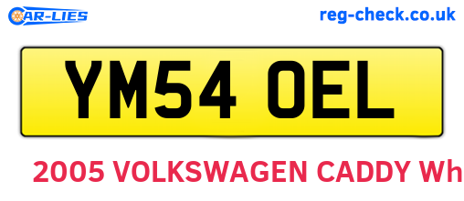 YM54OEL are the vehicle registration plates.