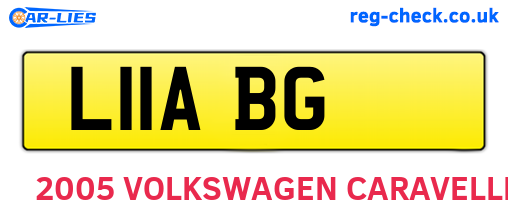 L11ABG are the vehicle registration plates.