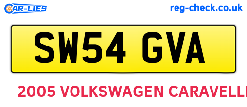 SW54GVA are the vehicle registration plates.