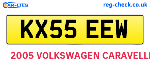 KX55EEW are the vehicle registration plates.