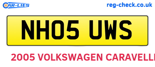 NH05UWS are the vehicle registration plates.