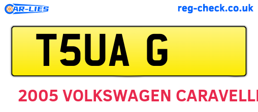 T5UAG are the vehicle registration plates.