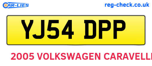 YJ54DPP are the vehicle registration plates.