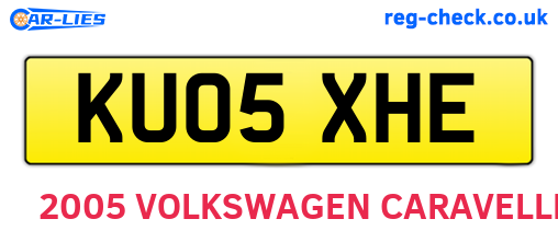 KU05XHE are the vehicle registration plates.