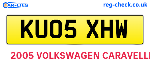 KU05XHW are the vehicle registration plates.