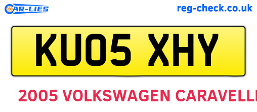 KU05XHY are the vehicle registration plates.