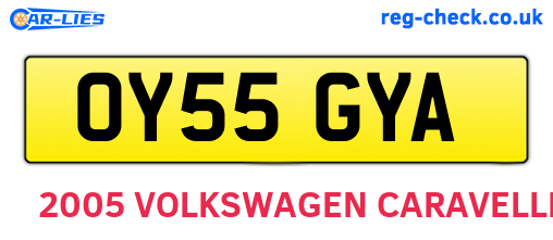 OY55GYA are the vehicle registration plates.