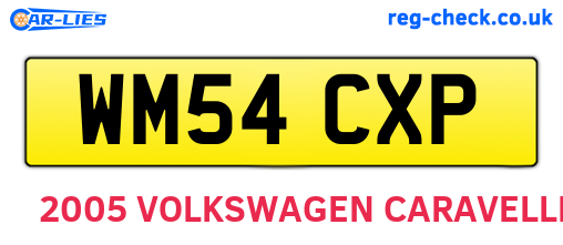 WM54CXP are the vehicle registration plates.