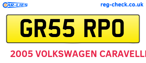 GR55RPO are the vehicle registration plates.