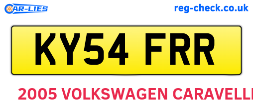 KY54FRR are the vehicle registration plates.