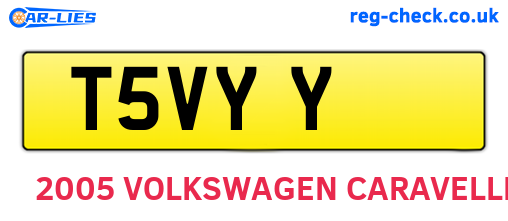 T5VYY are the vehicle registration plates.