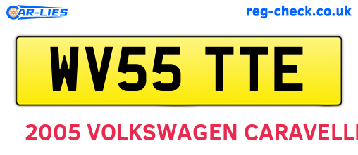 WV55TTE are the vehicle registration plates.