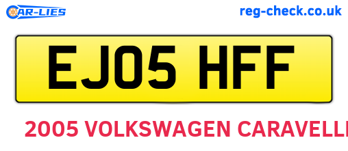 EJ05HFF are the vehicle registration plates.