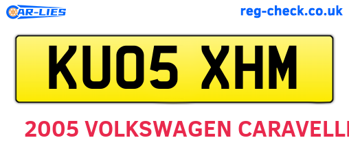 KU05XHM are the vehicle registration plates.